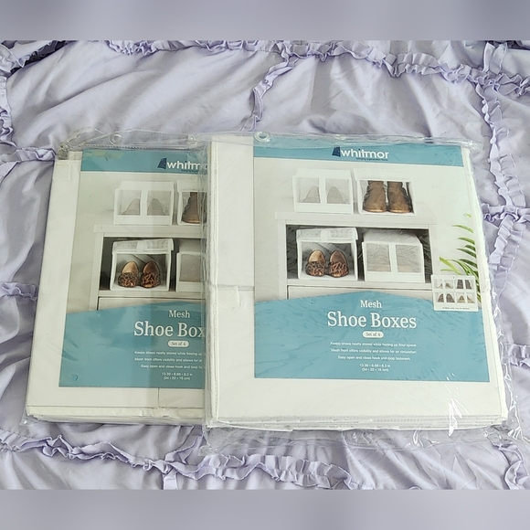 8x Shoe Storage Boxes White BNIP - Picture 2 of 7